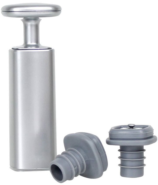 Metrokane  Rabbit Wine Preserver W/2 Stoppers - Silver