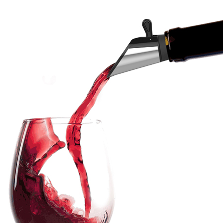 Metrokane  Rabbit Pourer W/Stopper - Stainless - Set Of 2
