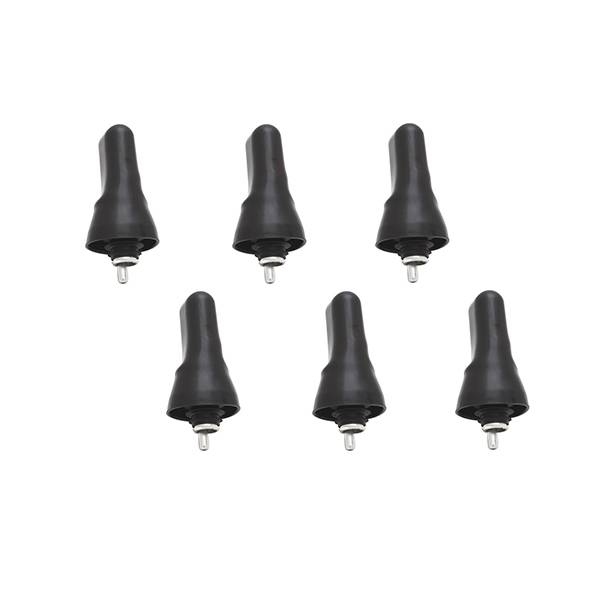 Jiggers  Universal Pourer Dust Cover (Black) (Set of 6 piece)