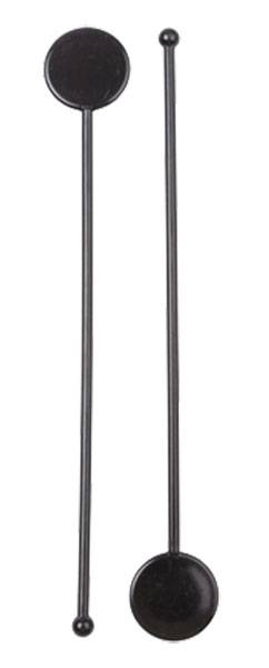 Jiggers  Black 7" Stirrer with Disc Top  (250 piece per bag)