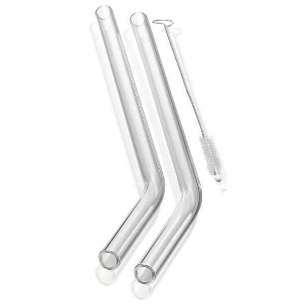 GEFU  Glass Straw FUTURE (set of 4) (23 cm) (Transparent) (Brush inclusive)