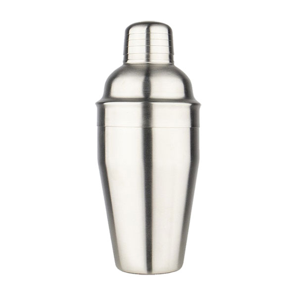 The 4 Barmen  Cobbler Shaker 3 Piece Set (Brushed Silver) (300 ml)