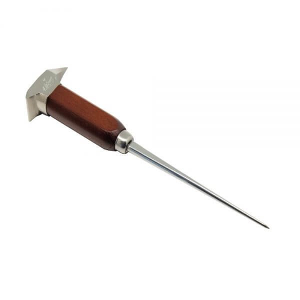 The 4 Barmen  Classic Ice Pick (Mirrored Silver with Wooden Handle)
