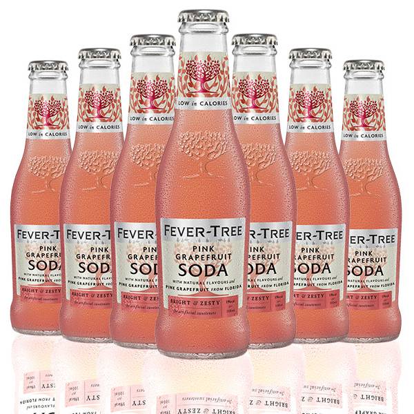 Fever-Tree  Premium Pink Grapefruit Soda Water (200 ml) (Pack 24 Bottles)