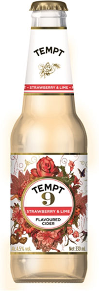 Tempt  Cider No. 9 Strawberry &amp; lime  330ml x 24