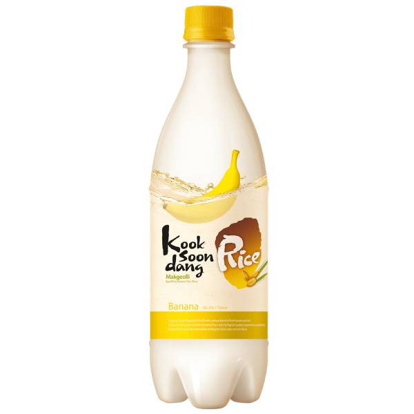 Kook Soon Dang  Banana Makgeollii (750 ml) (Pack 20 Bottles)