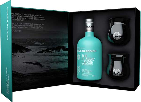 Bruichladdich  The Classic Laddie Unpeated Islay Single Malt (Glass Set)