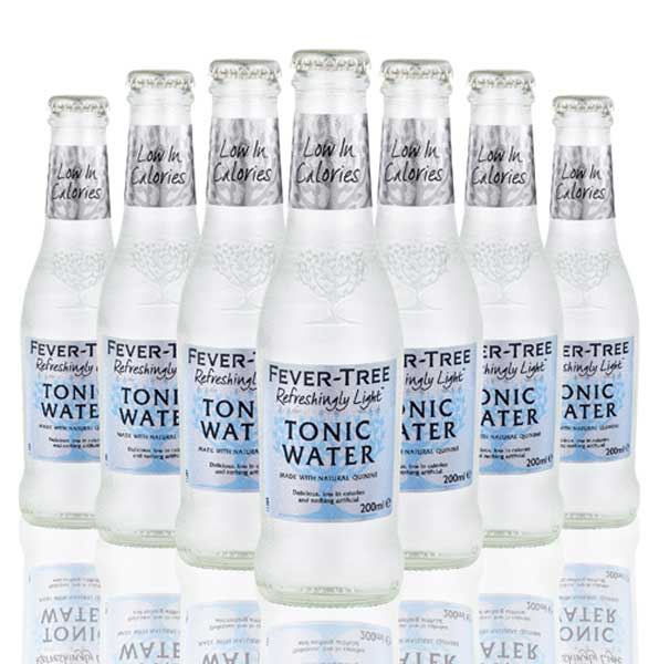 Fever-Tree  Premium Refreshingly Light Indian Tonic Water (200 ml) (Pack 24 Bottles)