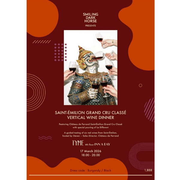 Saint-Emilion Grand Cru Classe Vertical Wine Dinner @TYME 4th Floor INN A DAY (Tue 17 March 2026)