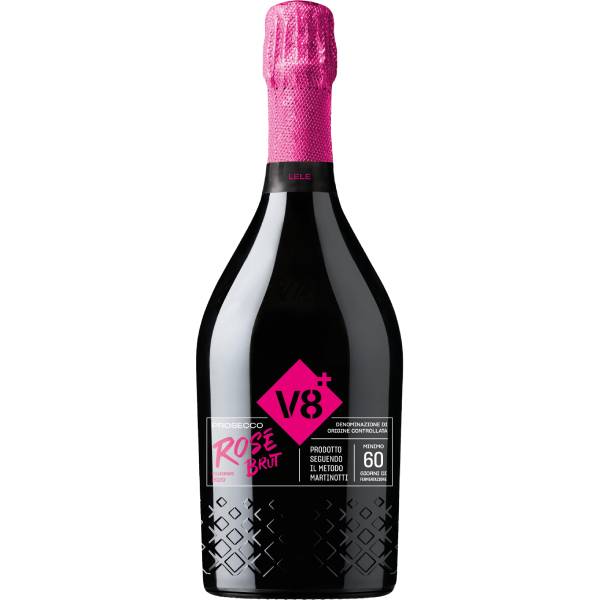 V8+  Prosecco Brut Rose Lele DOC