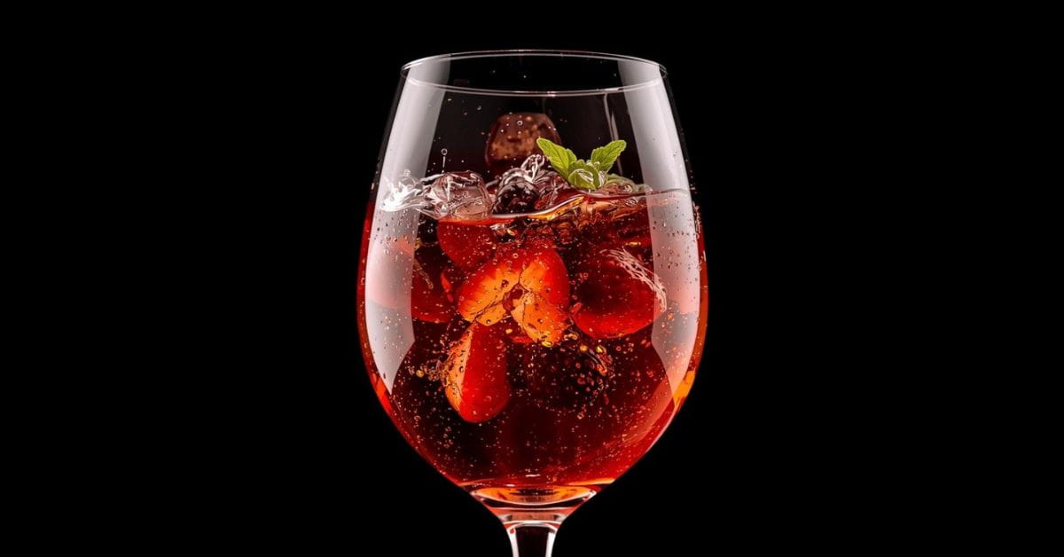 Fruits and Syrup in wine