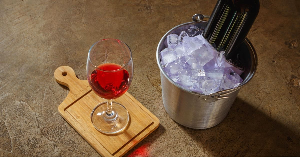 Chill red wine