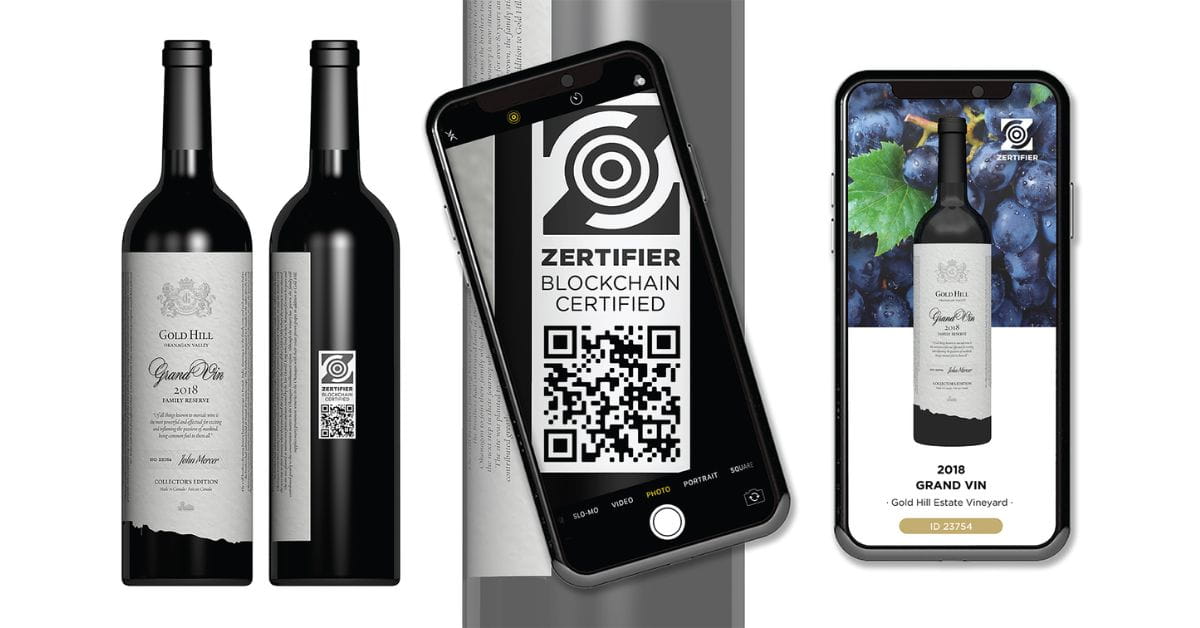 blockchain NFC wine identifier