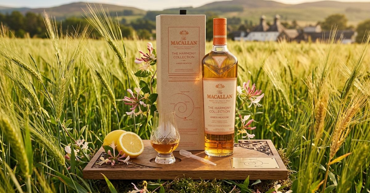 ชั้นวางขวด single malt ไล่ระดับจากสีอ่อนถึงสีเข้ม