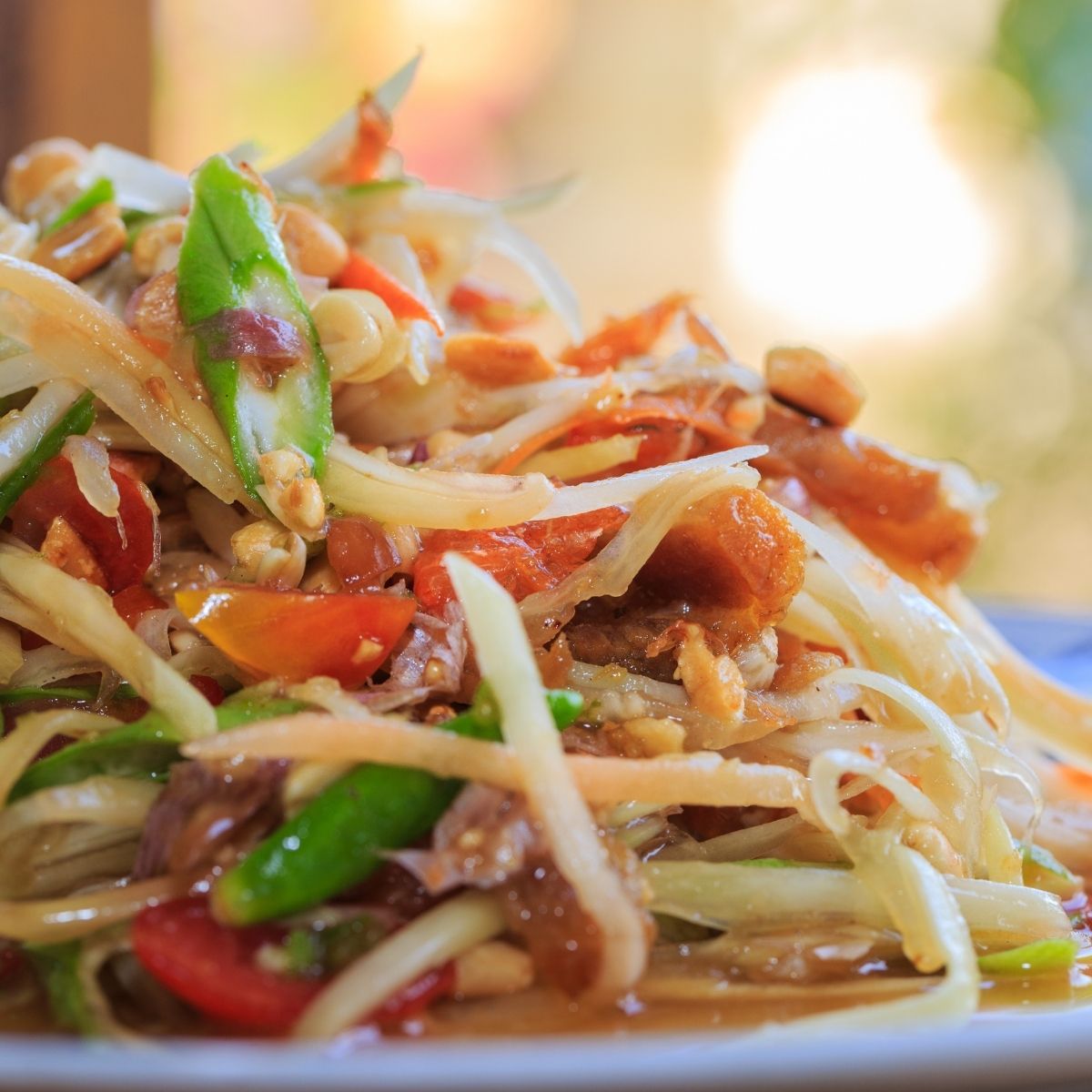 Som Tam + Nigori Sake