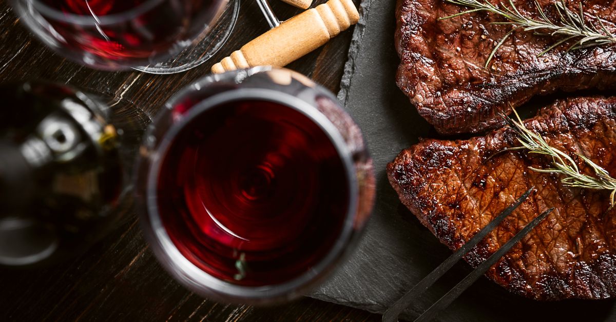Red Wine and stake