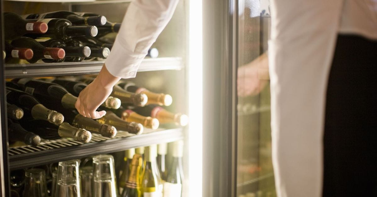 wine in fridge