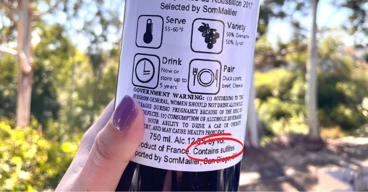 Wine Sulfites on Label
