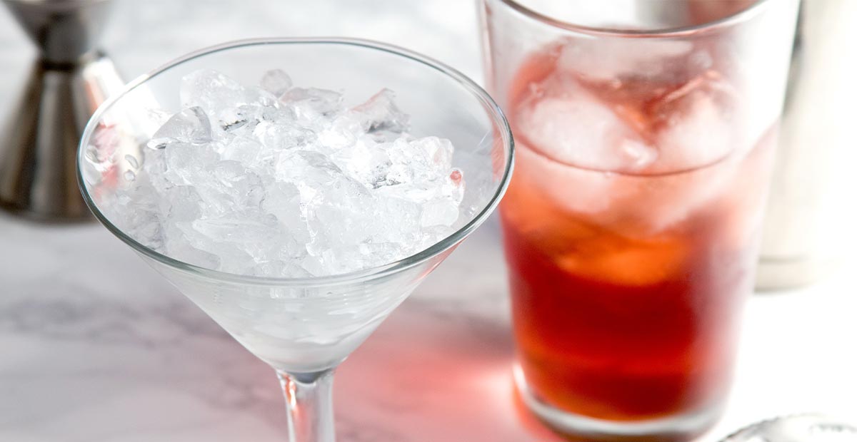 Chilled Glass with Ice