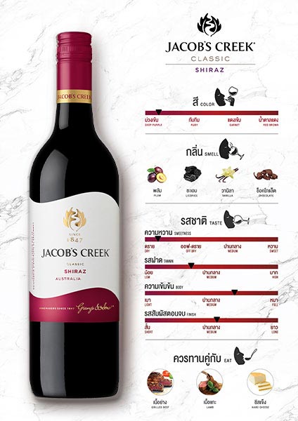 Jacob's Creek Classic Shiraz Jacob's Creek Classic Shiraz tasting note